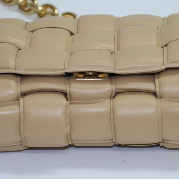 Bottega Veneta Chain Cassette Gold Strap Crossbody Porridge Leather - Picture 6 of 10